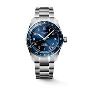 Longines Spirit Zulu Time 39mm L3.802.4.93.6 - cassa e bracciale acciaio - quadrante blu con funzione GMT